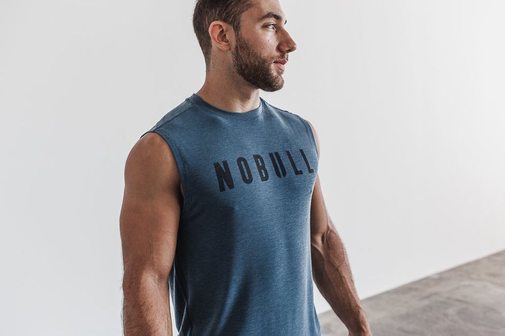 T-Shirts NOBULL Homme Foncé - NOBULL Sin Mangas,France (1549-TZSWR)